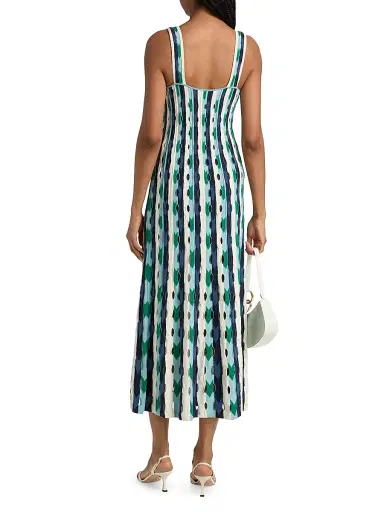 Simkhai Women's Christina Striped Knit Midi-Dress | Thumbnail 5