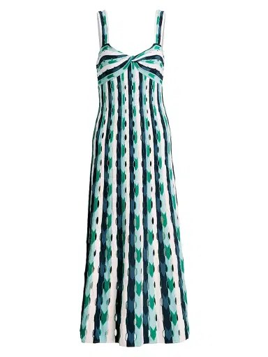 Simkhai Women's Christina Striped Knit Midi-Dress | Thumbnail 1