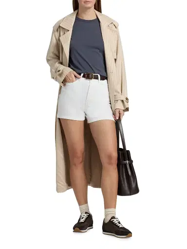 PAIGE Women's Dani Stretch Cotton Twill Shorts - Crisp White - Size 30 | Thumbnail 2
