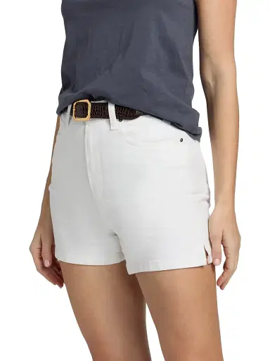 PAIGE Women's Dani Stretch Cotton Twill Shorts - Crisp White - Size 30 | Thumbnail 4