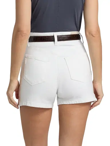 PAIGE Women's Dani Stretch Cotton Twill Shorts - Crisp White - Size 30 | Thumbnail 5