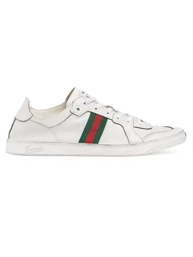 Gucci Men's Stretch Low-Top Sneakers - White - Size 9 | Thumbnail 1 Gucci Men's Stretch Low-Top Sneakers - White - Size 9 | Thumbnail 1