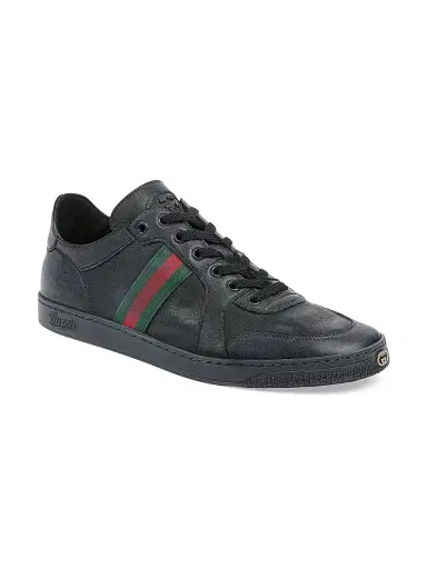 Gucci Men's Stretch Low-Top Sneakers - Black - Size 13 | Thumbnail 2