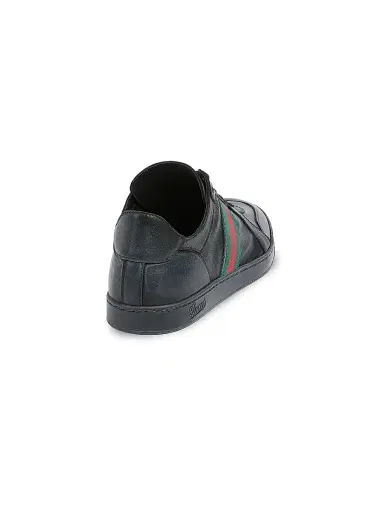 Gucci Men's Stretch Low-Top Sneakers - Black - Size 13 | Thumbnail 3