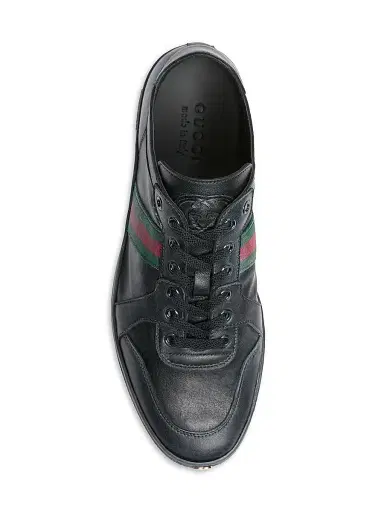 Gucci Men's Stretch Low-Top Sneakers - Black - Size 13 | Thumbnail 4