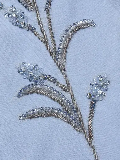 Teri Jon by Rickie Freeman Women's Crepe Beaded-Trim Bolero & Strapless Gown - Powder Blue - Size 16 | Thumbnail 7 Teri Jon by Rickie Freeman Women's Crepe Beaded-Trim Bolero & Strapless Gown - Powder Blue - Size 16 | Thumbnail 7