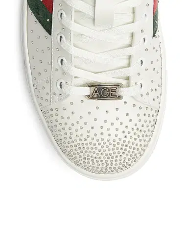 Gucci Men's Balkesir Low-Top Leather Sneakers - White - Size 14 | Thumbnail 5