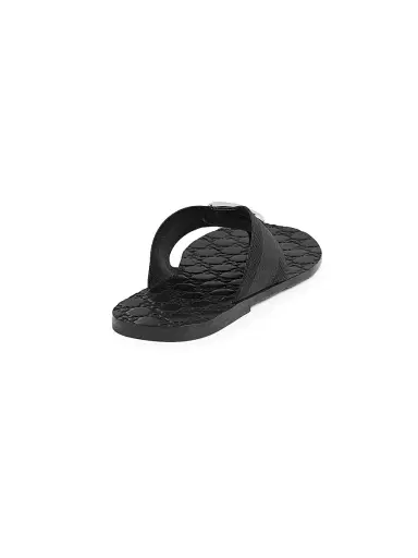 Gucci Men's Riviera Logo Flip-Flops - Black - Size 11 | Thumbnail 3