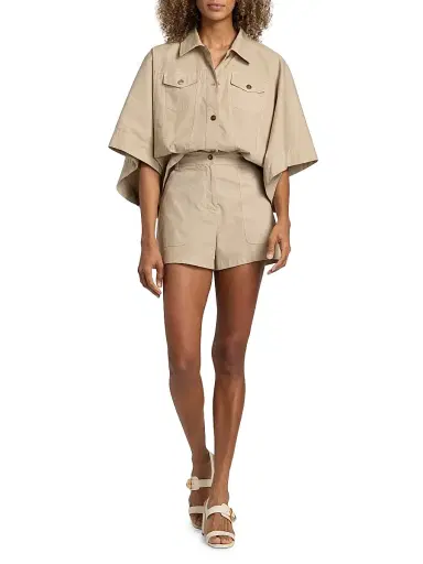 Ramy Brook Women's Canvas Hilary Shorts - Sandstone | Thumbnail 2