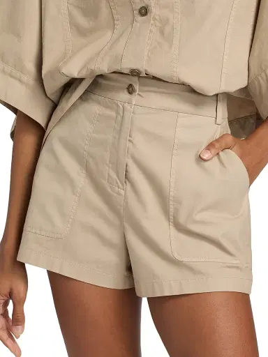 Ramy Brook Women's Canvas Hilary Shorts - Sandstone | Thumbnail 6