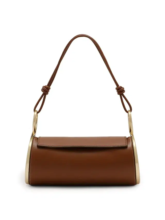 Women's Dahlia Leather Shoulder Bag - Saddle