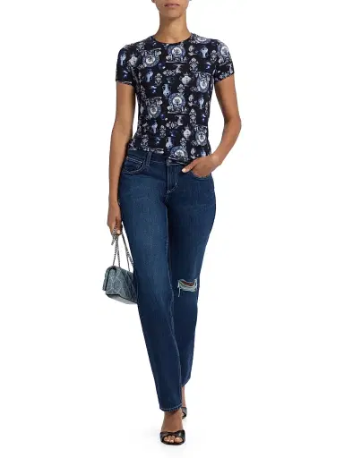 L'Agence Women's Armida Denim Low-Rise Straight-Leg Jeans | Thumbnail 2