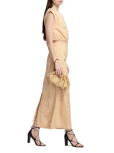 Ulla Johnson Women's Inez Satin Pencil Maxi Skirt - Driftwood - Size 6 | Thumbnail 2