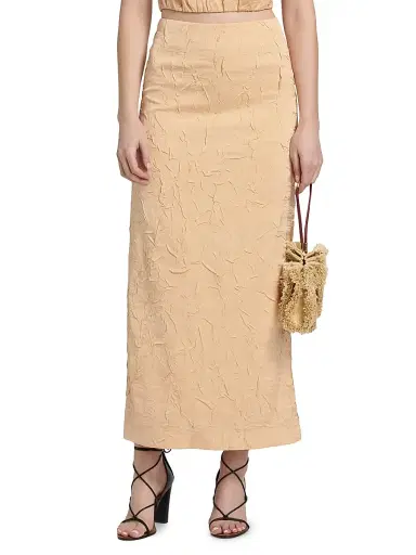 Ulla Johnson Women's Inez Satin Pencil Maxi Skirt - Driftwood - Size 6 | Thumbnail 3