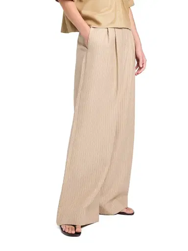 TWP Women's Avery Striped Wool-Linen Wide-Leg Pants | Thumbnail 4
