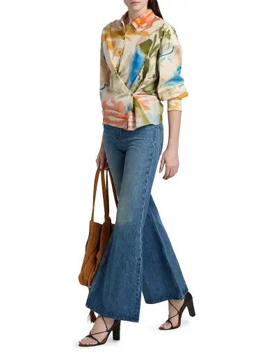 Ulla Johnson Women's Artist Printed Long-Sleeve Cotton Blouse - Western Dream - Size 10 | Thumbnail 2 Ulla Johnson Women's Artist Printed Long-Sleeve Cotton Blouse - Western Dream - Size 10 | Thumbnail 2