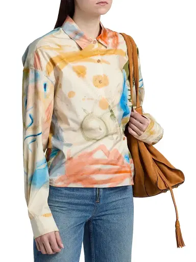 Ulla Johnson Women's Artist Printed Long-Sleeve Cotton Blouse - Western Dream - Size 10 | Thumbnail 4 Ulla Johnson Women's Artist Printed Long-Sleeve Cotton Blouse - Western Dream - Size 10 | Thumbnail 4