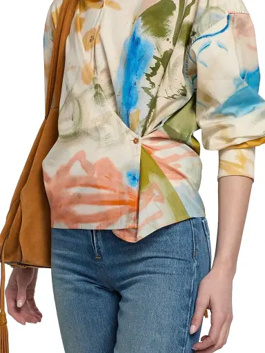 Ulla Johnson Women's Artist Printed Long-Sleeve Cotton Blouse - Western Dream - Size 10 | Thumbnail 6 Ulla Johnson Women's Artist Printed Long-Sleeve Cotton Blouse - Western Dream - Size 10 | Thumbnail 6