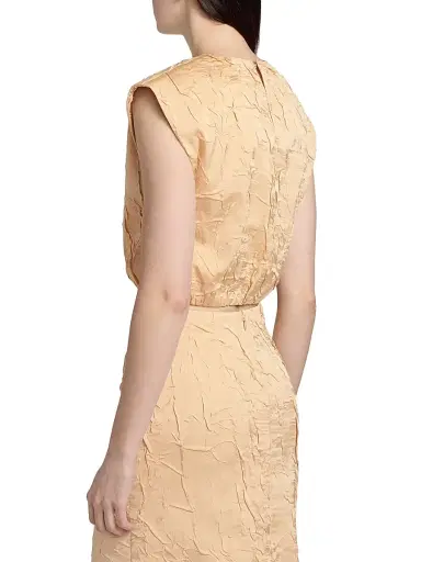 Ulla Johnson Women's Gisella Crinkled-Effect Crop Top - Driftwood | Thumbnail 5