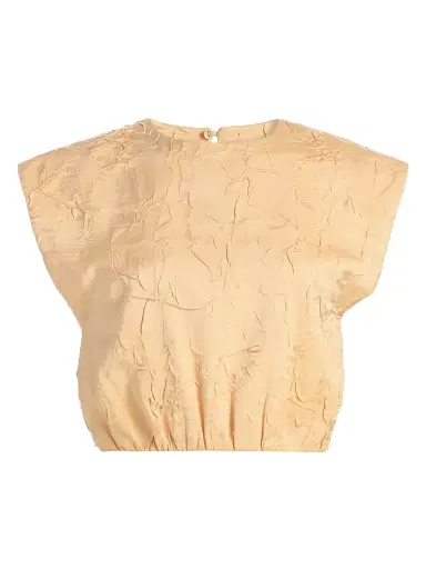 Ulla Johnson Women's Gisella Crinkled-Effect Crop Top - Driftwood | Thumbnail 1