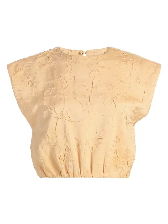 Women's Gisella Crinkled-Effect Crop Top - Driftwood