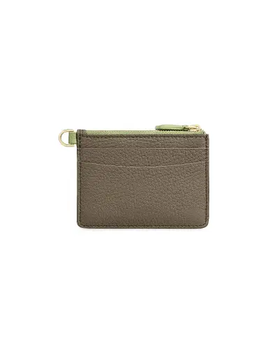 MAISON de SABRÉ Women's Leather Zipped Card Pouch - Cashmere Matcha | Thumbnail 4