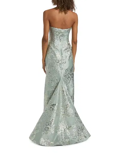 Rene Ruiz Collection Women's Brocade Strapless Column Gown | Thumbnail 5