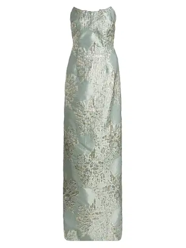Rene Ruiz Collection Women's Brocade Strapless Column Gown | Thumbnail 1