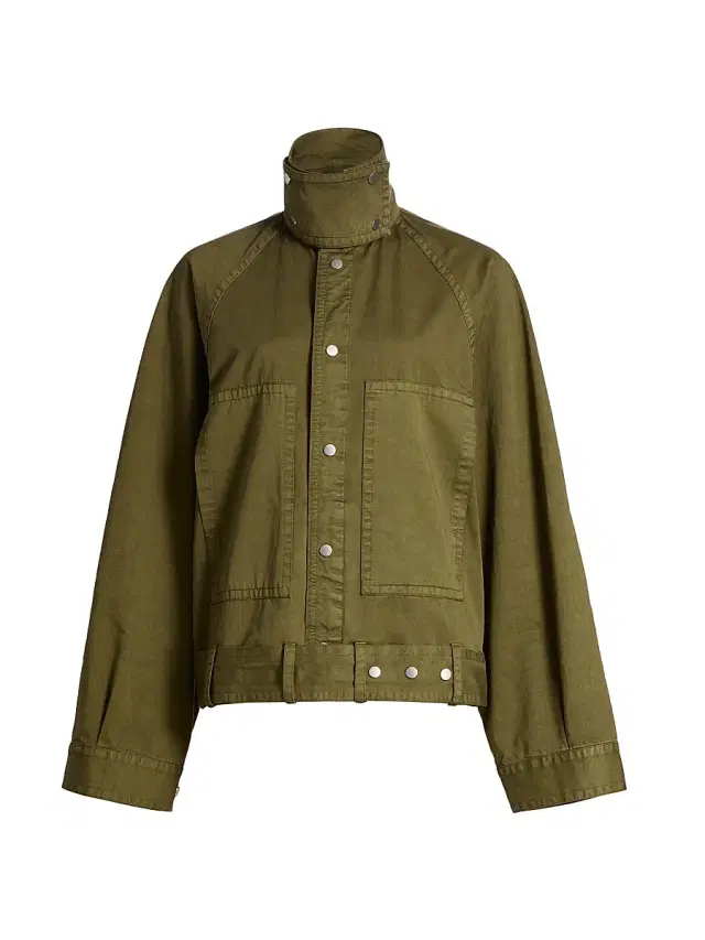 Co Women's tton Bomber Jacket - Avocado