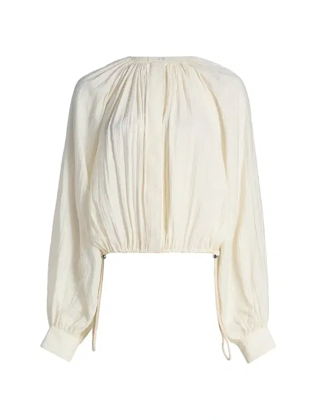 Women's Gathered Blouson Shirt - Milk