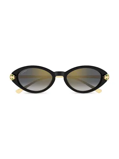 Cartier Women's Panthère Classic 52MM 24K-Gold-Plated Oval Sunglasses | Thumbnail 2 Cartier Women's Panthère Classic 52MM 24K-Gold-Plated Oval Sunglasses | Thumbnail 2