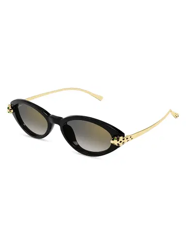 Cartier Women's Panthère Classic 52MM 24K-Gold-Plated Oval Sunglasses | Thumbnail 1 Cartier Women's Panthère Classic 52MM 24K-Gold-Plated Oval Sunglasses | Thumbnail 1