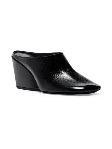 Proenza Schouler Women's Slant 70MM Leather Mules - Black | Thumbnail 2 Proenza Schouler Women's Slant 70MM Leather Mules - Black | Thumbnail 2