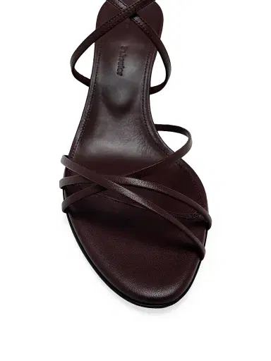 Proenza Schouler Women's Uma Strappy Leather Ankle Sandals - Currant | Thumbnail 4 Proenza Schouler Women's Uma Strappy Leather Ankle Sandals - Currant | Thumbnail 4