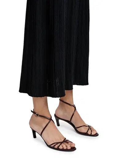 Proenza Schouler Women's Uma Strappy Leather Ankle Sandals - Currant | Thumbnail 5 Proenza Schouler Women's Uma Strappy Leather Ankle Sandals - Currant | Thumbnail 5