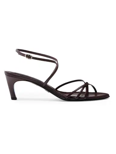 Proenza Schouler Women's Uma Strappy Leather Ankle Sandals - Currant | Thumbnail 1 Proenza Schouler Women's Uma Strappy Leather Ankle Sandals - Currant | Thumbnail 1