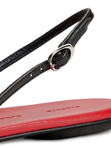 Proenza Schouler Women's Uma Leather Slingback Sandals - Black Red | Thumbnail 5 Proenza Schouler Women's Uma Leather Slingback Sandals - Black Red | Thumbnail 5