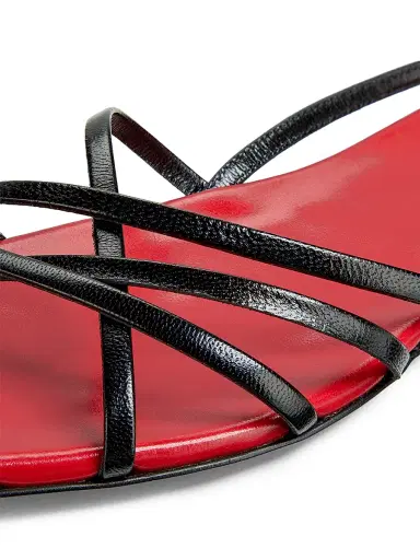 Proenza Schouler Women's Uma Leather Slingback Sandals - Black Red | Thumbnail 6 Proenza Schouler Women's Uma Leather Slingback Sandals - Black Red | Thumbnail 6