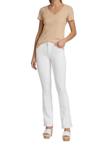 L'AGENCE Women's Selma High-Rise Baby Bootcut Jeans - Blanc | Thumbnail 2 L'AGENCE Women's Selma High-Rise Baby Bootcut Jeans - Blanc | Thumbnail 2