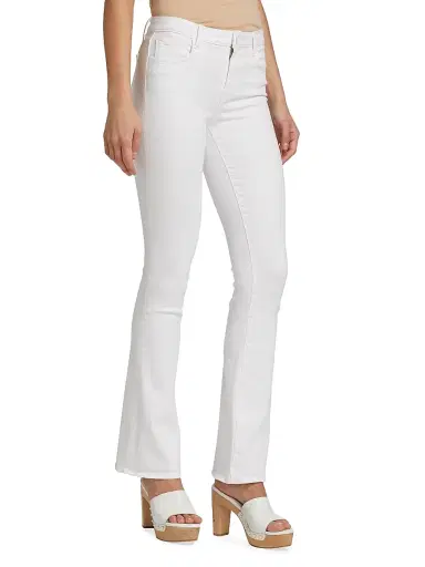 L'AGENCE Women's Selma High-Rise Baby Bootcut Jeans - Blanc | Thumbnail 4 L'AGENCE Women's Selma High-Rise Baby Bootcut Jeans - Blanc | Thumbnail 4