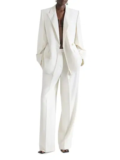 Givenchy Women's Double Pleat Pants in Wool and Mohair | Thumbnail 2 Givenchy Women's Double Pleat Pants in Wool and Mohair | Thumbnail 2