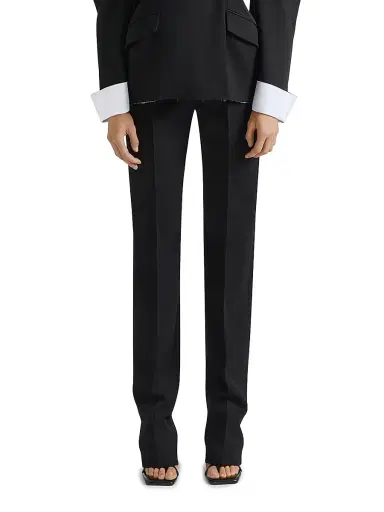 Givenchy Women's Skinny Pants in Wool and Mohair - Black - Size 12 | Thumbnail 3 Givenchy Women's Skinny Pants in Wool and Mohair - Black - Size 12 | Thumbnail 3