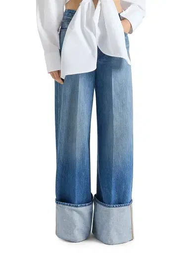 Givenchy Women's Turn-Up Jeans - Medium Blue - Size 31 | Thumbnail 2 Givenchy Women's Turn-Up Jeans - Medium Blue - Size 31 | Thumbnail 2