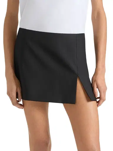 Givenchy Women's Mini Striped Skirt in Wool - Dark Grey - Size 10 | Thumbnail 2