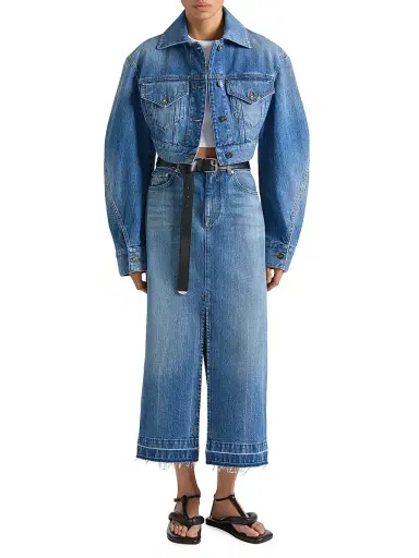 Givenchy Women's Midi Pants Skirt in Medium Denim - Medium Blue - Size 12 | Thumbnail 2