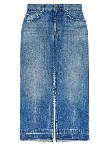 Givenchy Women's Midi Pants Skirt in Medium Denim - Medium Blue - Size 12 | Thumbnail 1