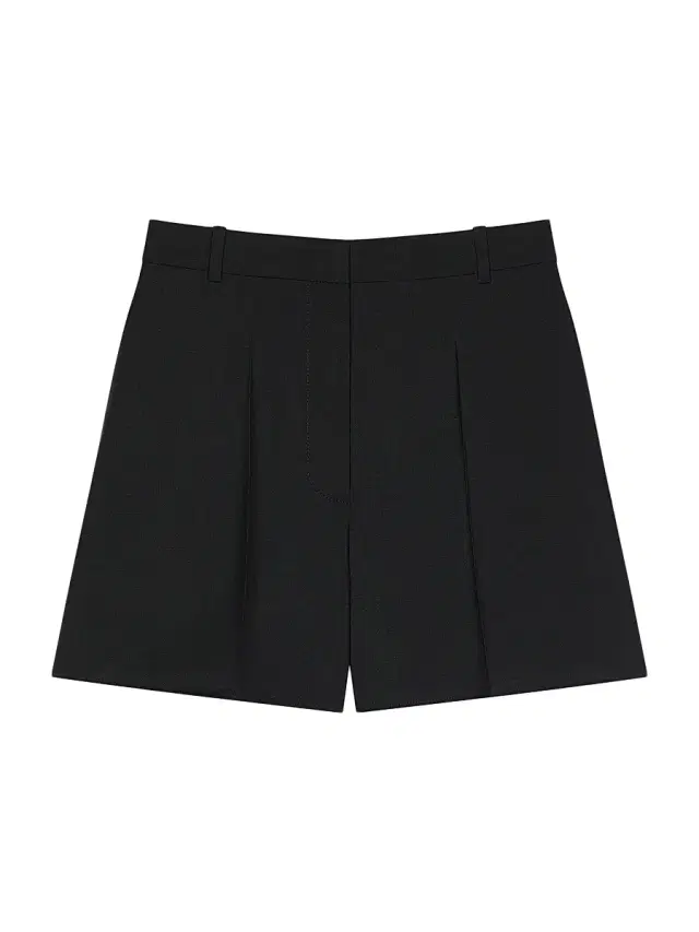 Givenchy Women's Pleated Back Shorts in Wool and Mohair - Black