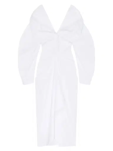 Givenchy Women's Slashed Long Shirt Dress in Poplin - White - Size 6 | Thumbnail 1 Givenchy Women's Slashed Long Shirt Dress in Poplin - White - Size 6 | Thumbnail 1