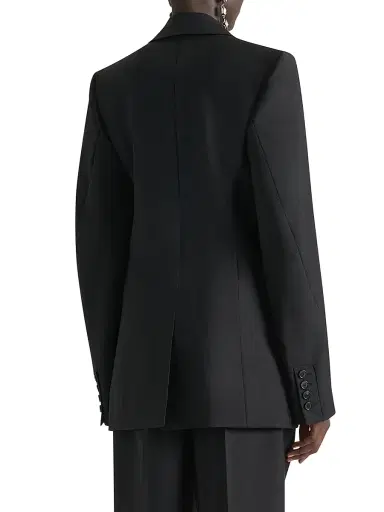 Givenchy Women's Double-Breasted Cocoon Blazer in Wool and Mohair | Thumbnail 4 Givenchy Women's Double-Breasted Cocoon Blazer in Wool and Mohair | Thumbnail 4