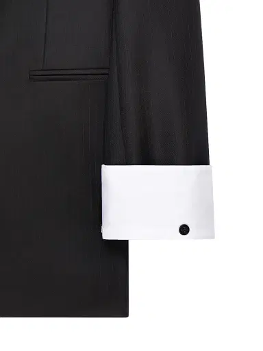 Givenchy Women's Double-Breasted Striped Blazer in Wool - Dark Grey - Size 12 | Thumbnail 5